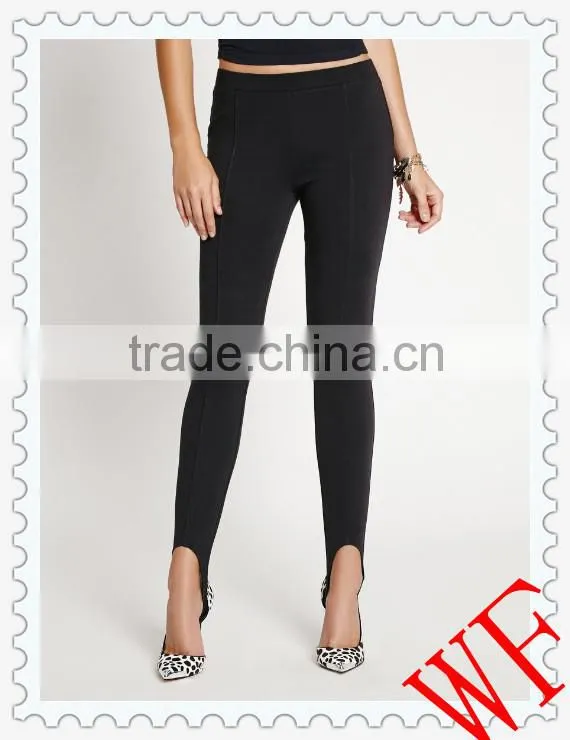 2014 wholesale black colors ladies leggings custom sexy stylish stirrup leggings for women