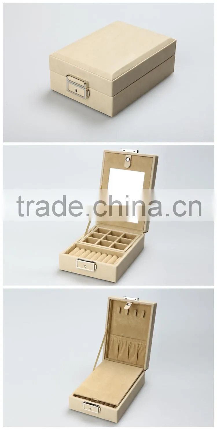Luxury White Deluxe Leather Jewelry Case