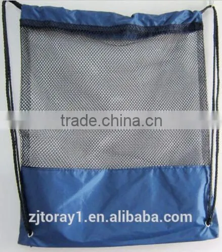 Nylon Mesh Sports Drawstring Small Bag Backpack Shoulder Bag
