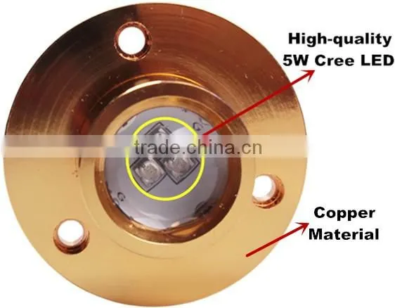 15W IP68 Led Boat Lights Blue Green Underwater Lights for Fishing Boat