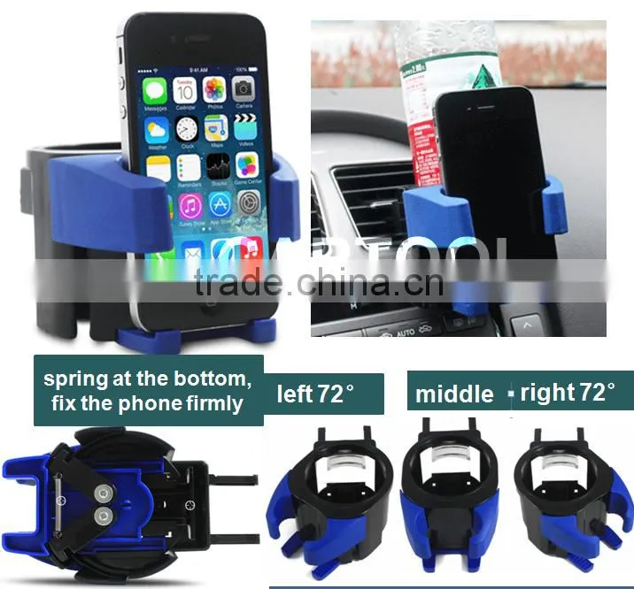 Universal car drink holder air vent phone holder