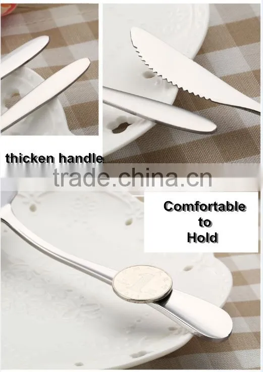 High Quality SS201Cake Server Fruit Fork and Knife for Party