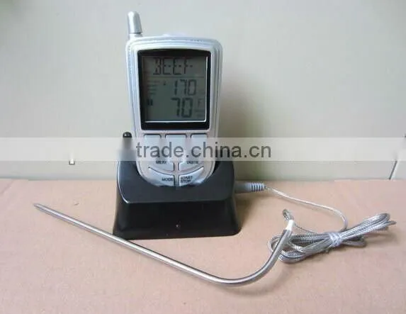 multifunctional remote wireless barbecue grill thermometer