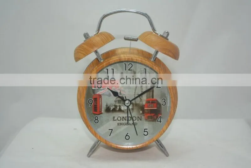 hot sale new technology wooden accessories 2016 london analogue timeclocks for home deco,promotional alarm clock/