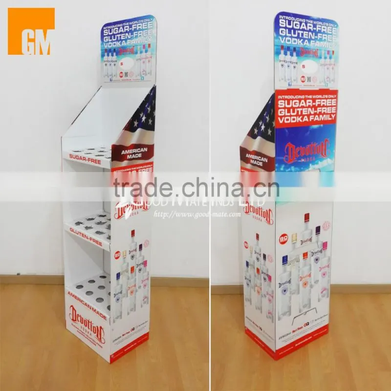 Whisky Cardboard Display Stands Water Bottle Display Rack