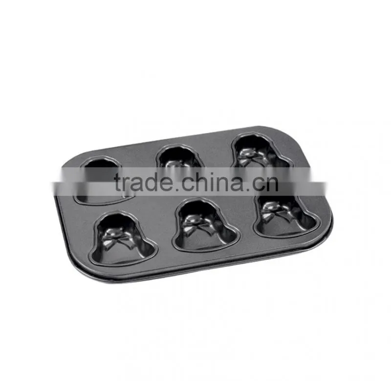 Carbon Steel Non-stick Cake Pans of Muffin Pan with 6 Cups