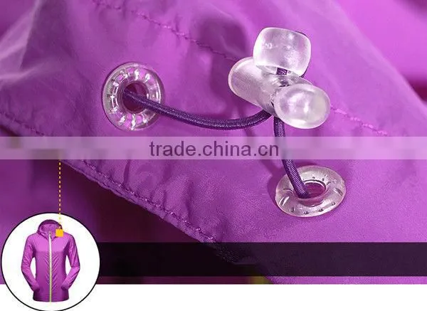 Womens waterproof hooded windbreaker