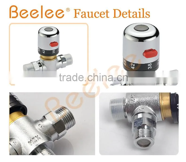 T-adapter 1/2" or 3/4" brass thermostatic mixing valve