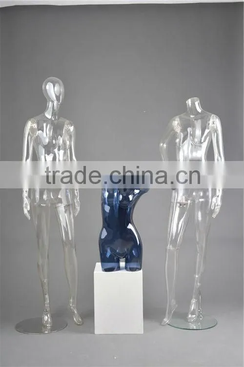 Transparent plastic PC mannequin