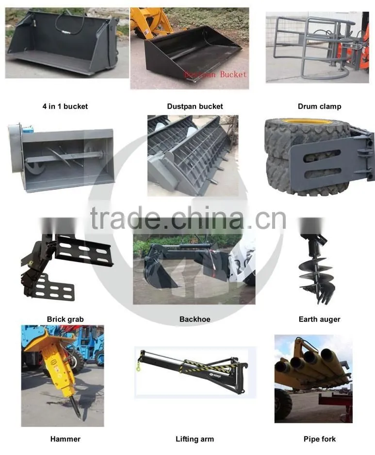 Bale grab on loader, wheel loader attachments