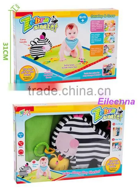 Hot Baby Star Product Lovely Zebra Play Blanket For Infant