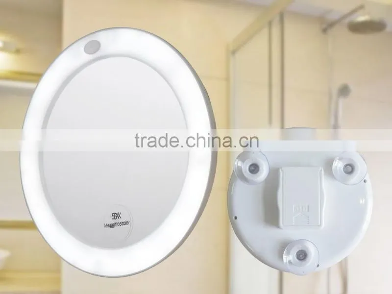 make up mirror with suction cups 10x cosmetic led mirror