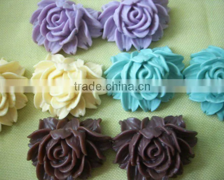 flat back resin cameo, flat back resin flower, flat back resin cabochon, flat back resin flwoer cabochon