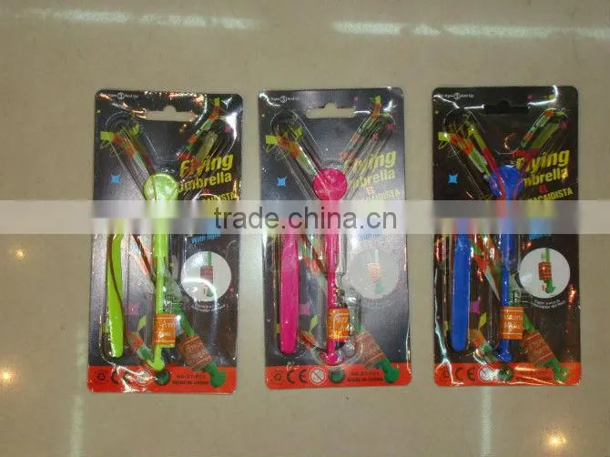 Glow in the dark arrow helicopter night flyer
