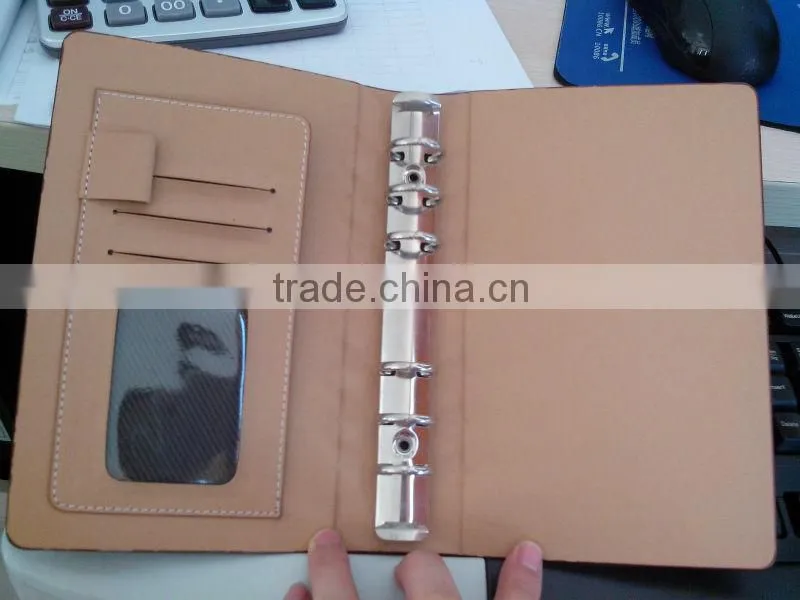 spiral bound leather notebook