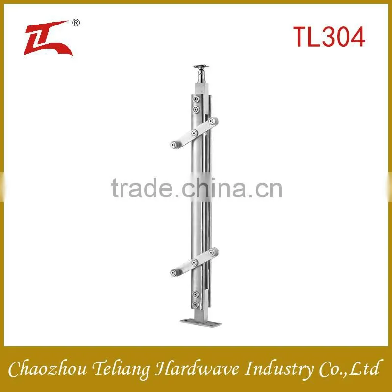 model steel balcony staircase glass railing Factory Direct Price And High Quality Used In Stainless Steel Handrail