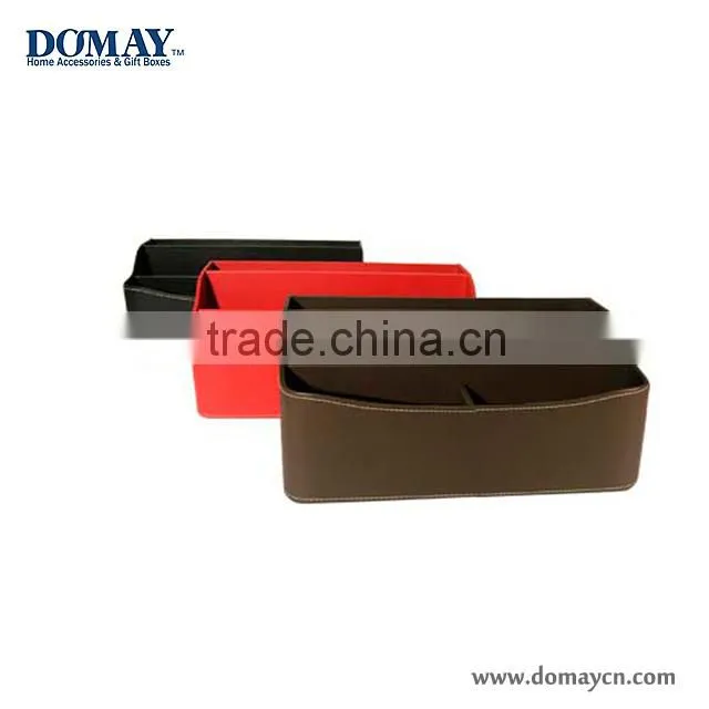 PU office holder/ desk holder in faux leather/pu leather holder/leather pen holder