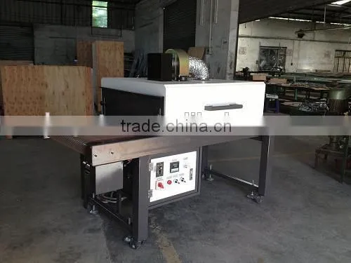 Screen printed t shirt plastisol ink ir tunnel dryer