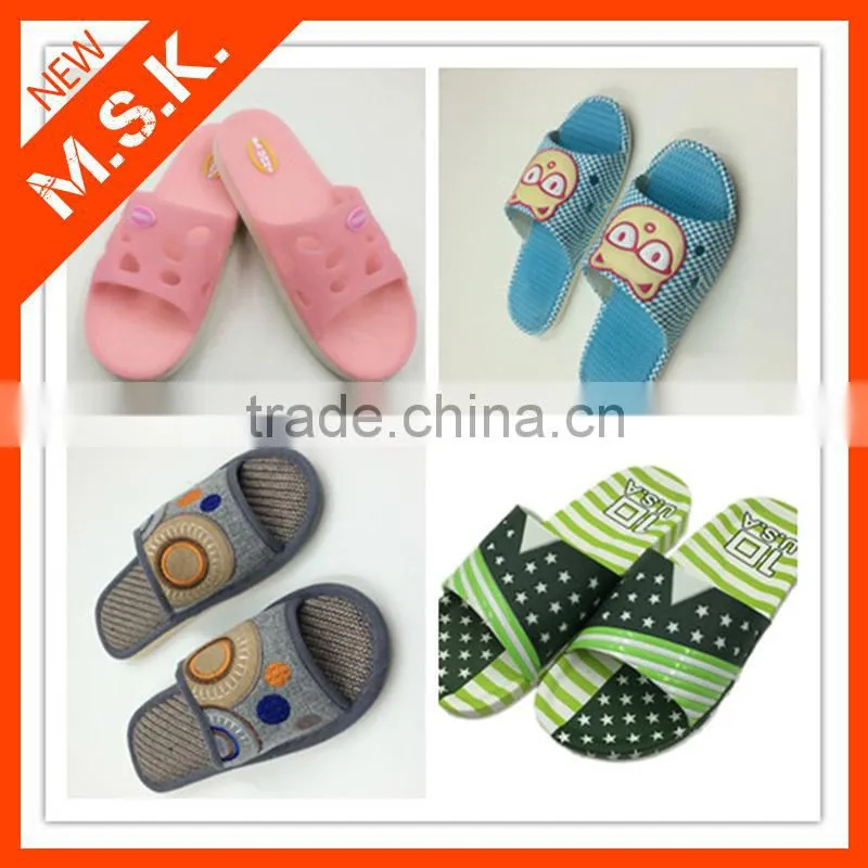 Pink hollow out women anti-slip bath slipper