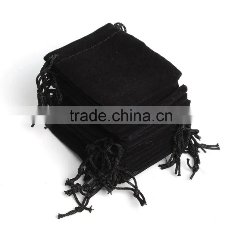 samll size12*17 cm flannelette bag accessories bag black flannelette bag