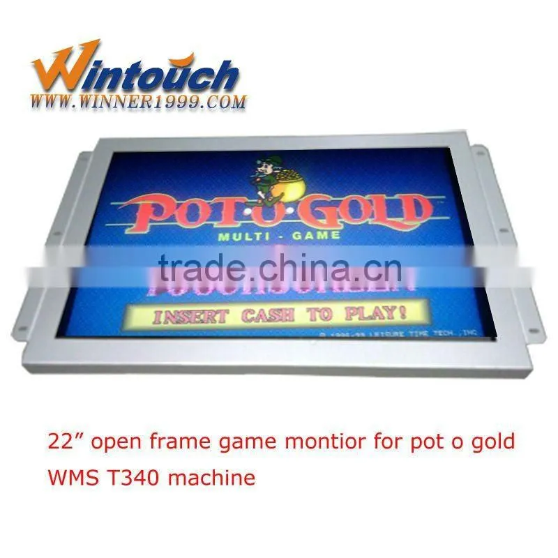 2015 Hot sale infrared gaming open frame touch screen monitor with VGA/DVI signal input for POG/WMS