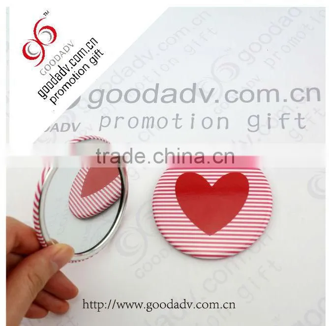2014 Most popular promotion gifts for vip round pocket mirror / customized logo hand mirror