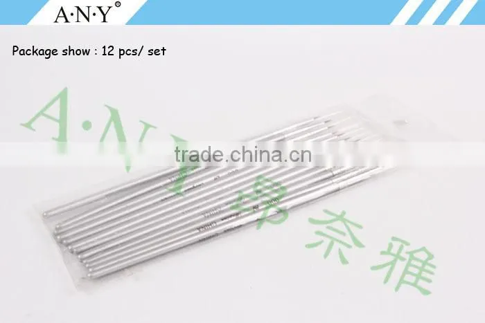 ANY Nail Art Beauty Design Wood Handle Cheap Nail Painting 12PCS Nail Brush Set