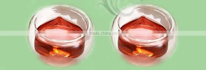 borosilicate heart shaped tea cup