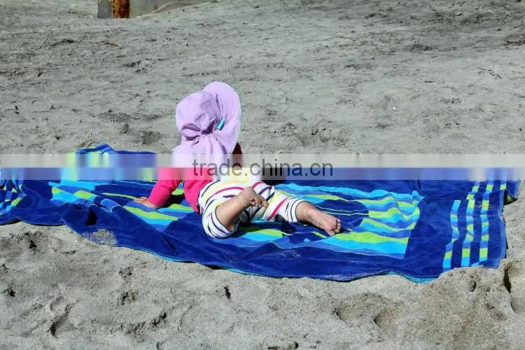 Full screen printed heart design girl beach towel blanket