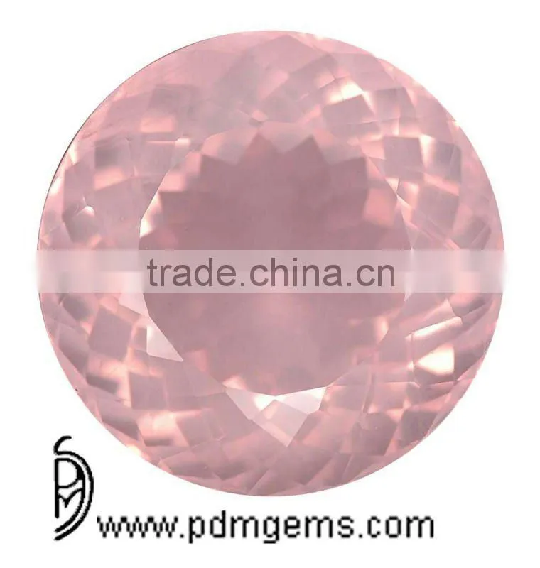 6 MM Round Faceted Rose Quartz