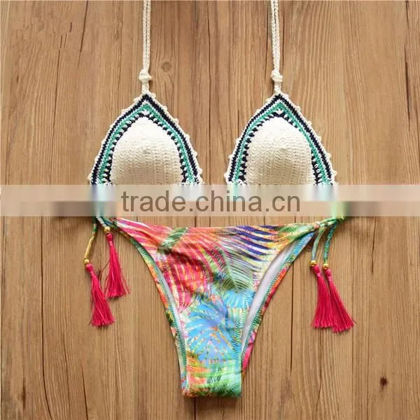 triangle cup crochet bikini, Wholesales of Crochet handmade Bikini