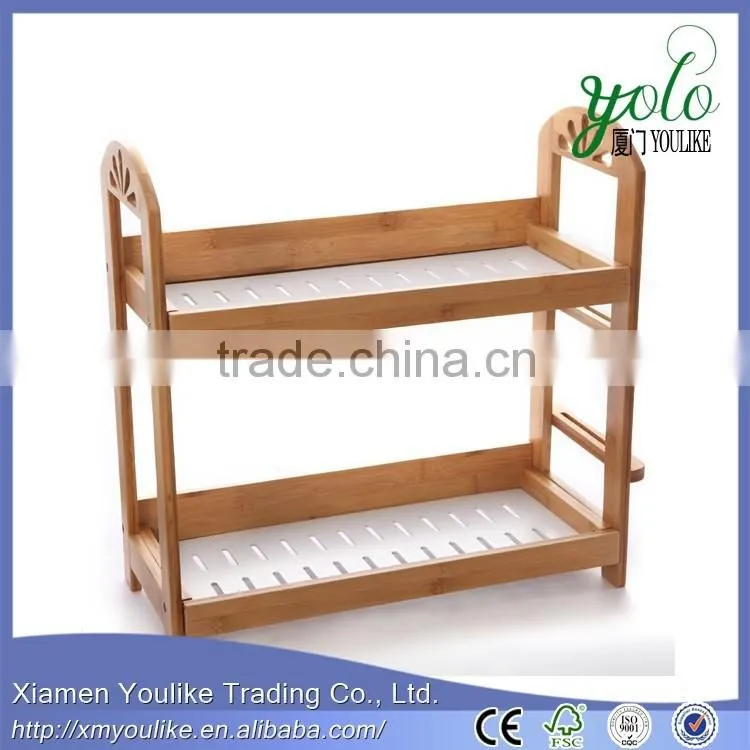 Wholesale Restaurant Kitchenware wooden spice rack Bamboo Spice Rack