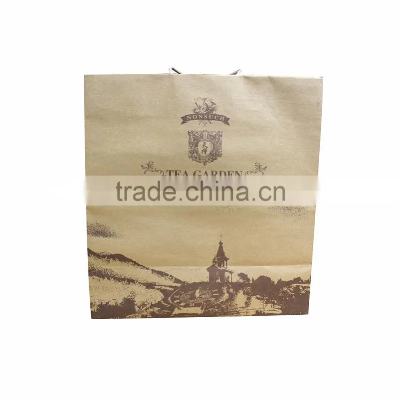 Custom kraft paper shopping bag with logo