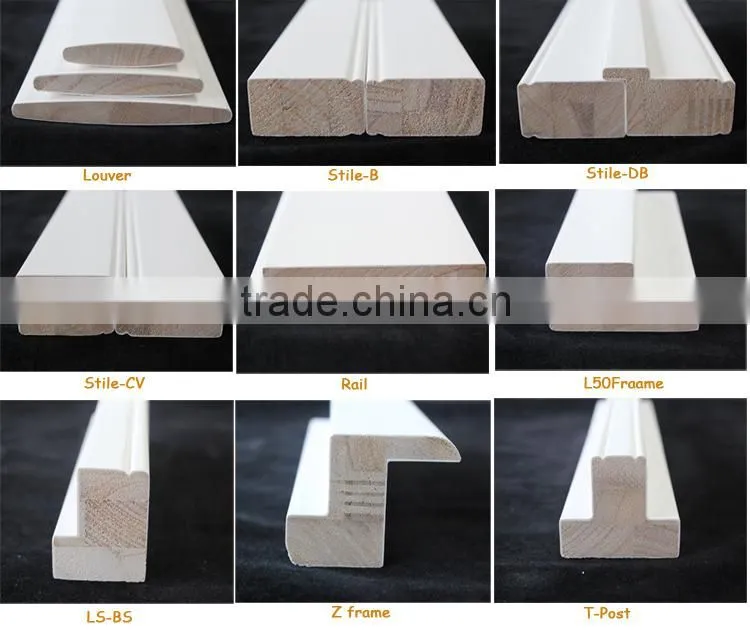 Paulownia wood timber shutter louver components