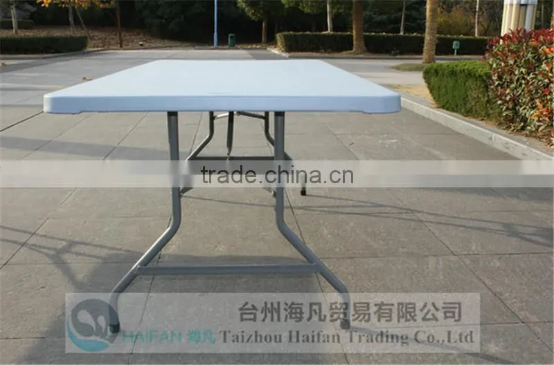 high quality plastic folding 8 seater dining table/hot sell price of plastic dining table for restaurant