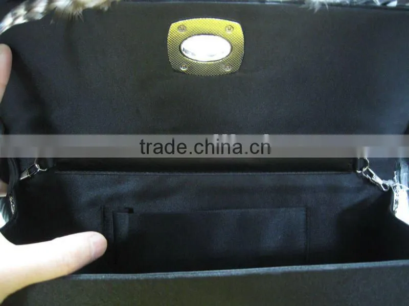 Peacock Feather Evening Clutch Bag