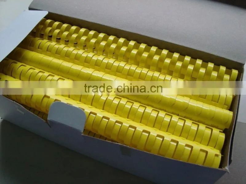 Colorful 19 21 Rings Plastic Comb Binding Spines Menu Book Binding Used PVC Binding Comb Manufacturer
