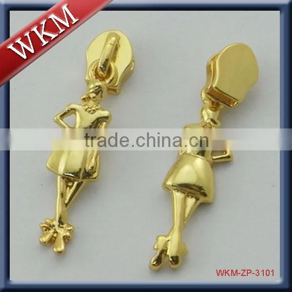 Customed logo designer bag zipper sliders