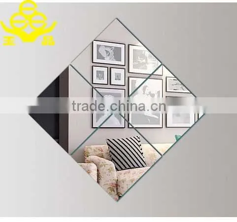 3-6mm beveled mirror strips ,glass mirror tiles