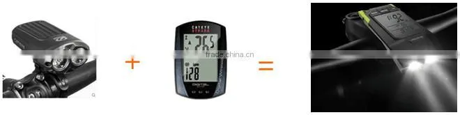 Digital Wireless Bike Computer Safty Rechargeable LED Bike Front Light