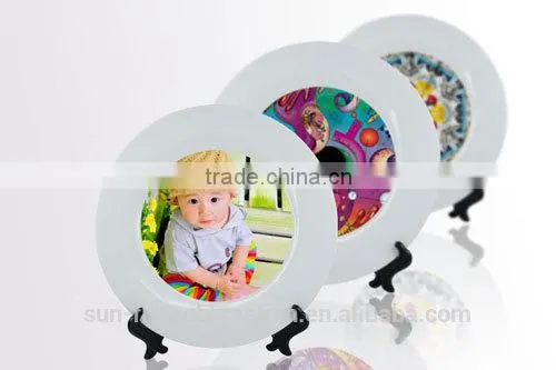 Full white ceramic plate/ Blank plates/ Nice printable plate/ Plate for sublimation/ Good decorated plate