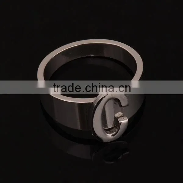 Stainless Steel Letter C Ring