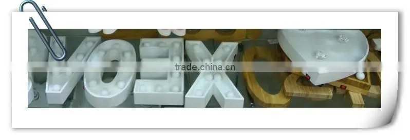 Wood plastic composite material LOVE of wedding lights marquee letters light