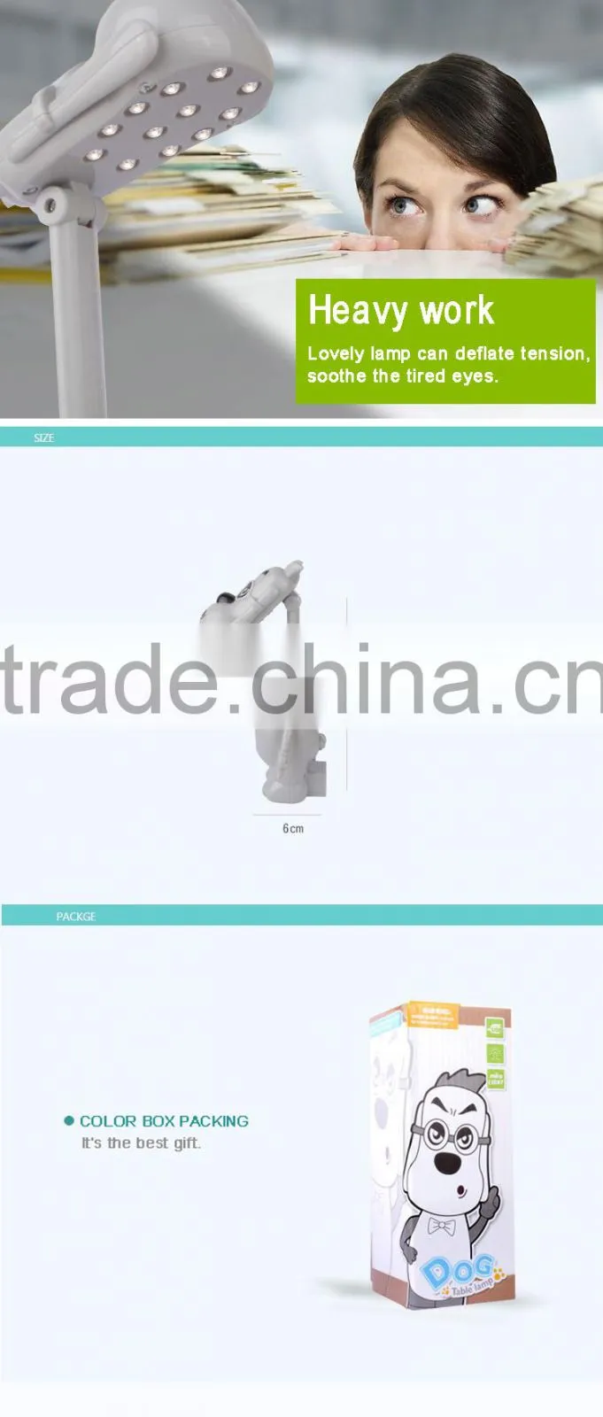 The new design led desk lamp flexible arm light up toys