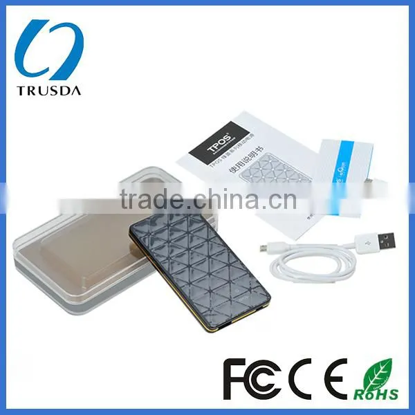 Li polymer universal diamond slim portable power banked