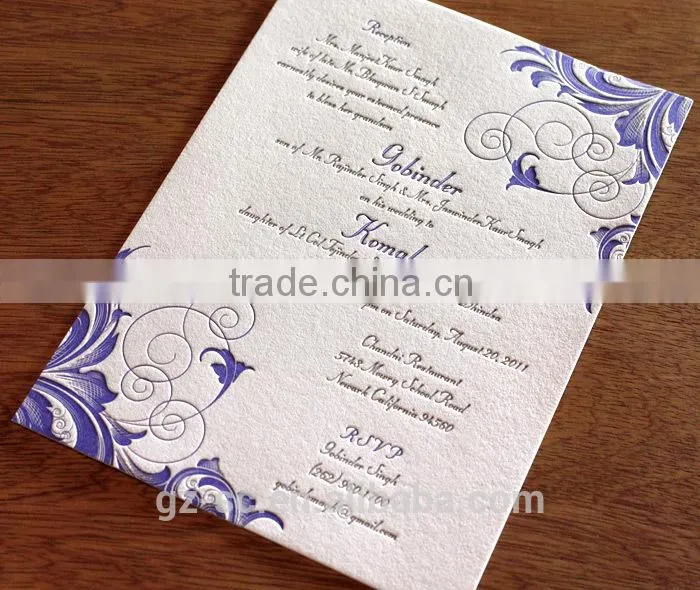 Elegant wedding invitation cards, custom made cards,printed cards