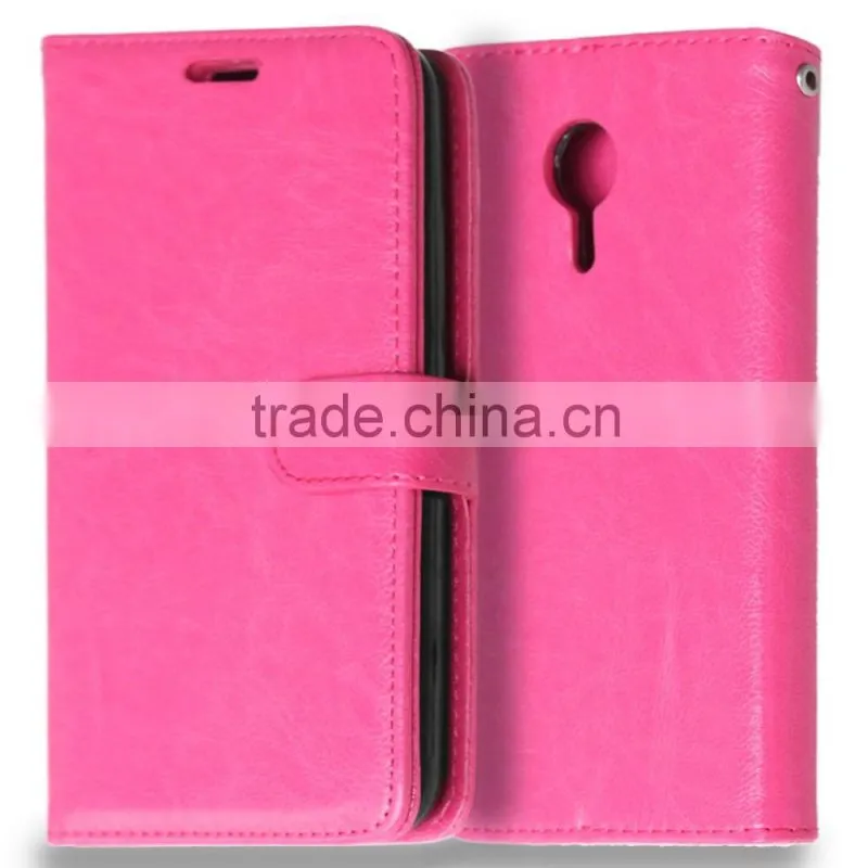 Mobile Phone PU Leather Flip Card-slot Case for Meizu MX5