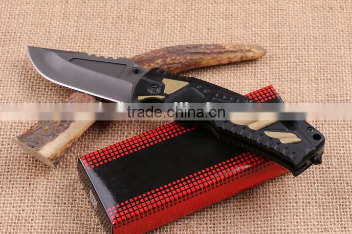 OEM new stainless steel blade material folding rescue knife