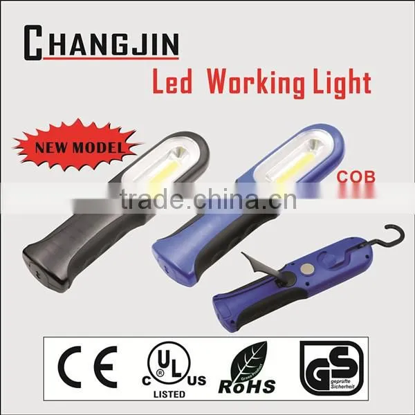 3w Plastic Portable Cheap Led Magnetic Work Tool Light with Cob Warning Waterproof