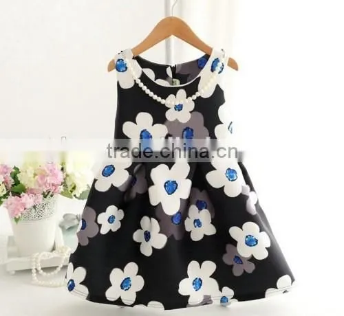 2016 include necklace flower kids party dresses factory direct kids fashion dresses pictures